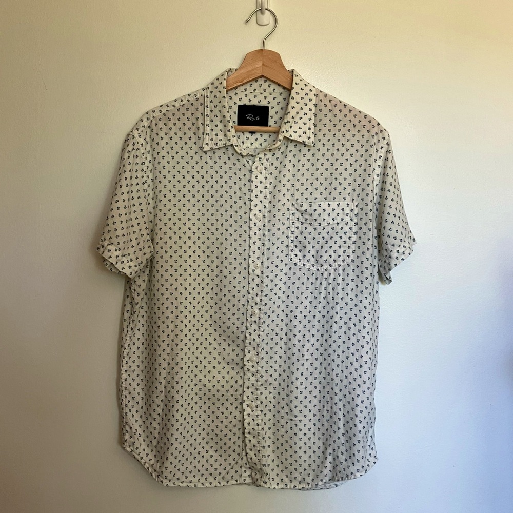 Rails White and Black Patterned Casual Shirt